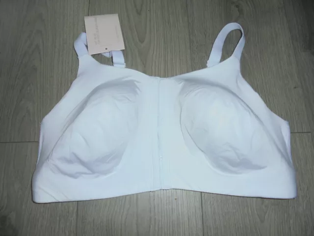 M&S Front Fastening UNDERWIRED Smoothing PLUNGE T Shirt Bra In NUDE Size 34B