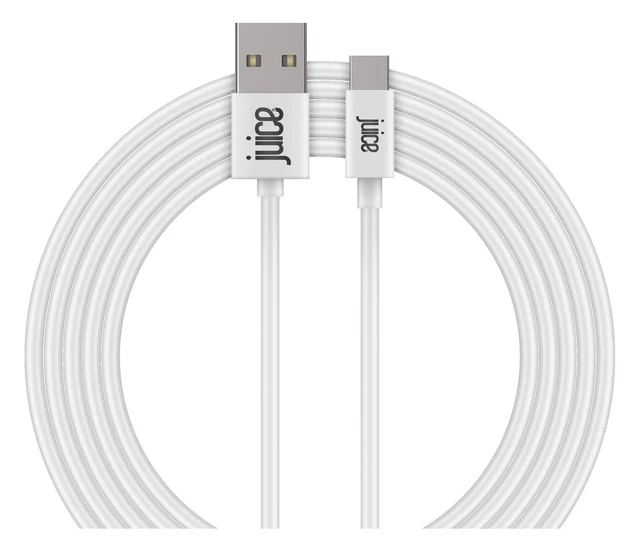 JUICE USB TYPE C 3m Charger and Sync Cable for Samsung Galaxy S20, S10 ...