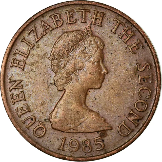 [#756715] Münze, Jersey, Elizabeth II, Penny, 1985, SS, Bronze, KM:54