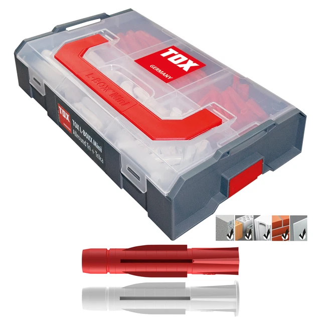 TOX L-Boxx Mini assortimento a tutto tondo con tasselli multiuso Tri e Trika - 200 pezzi