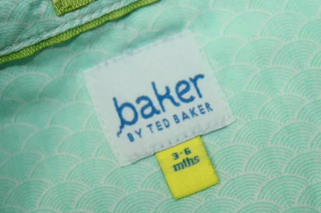 Ted Baker Baby Junge süßes kleines Hemd kurzärmelig 100 % Baumwolle 3-6 Monate 3