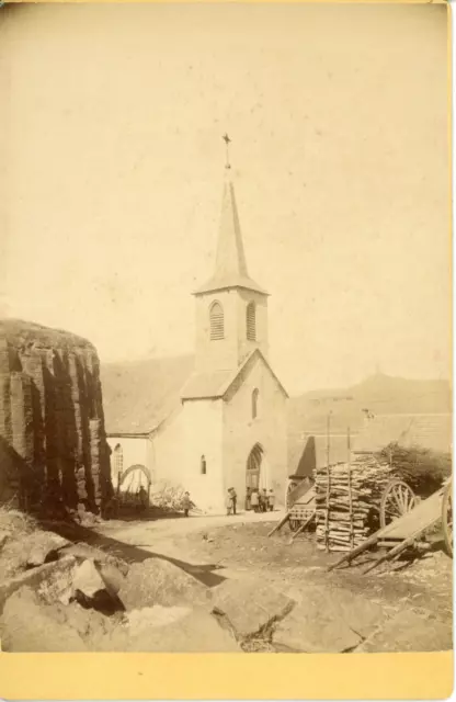 Sanitas Photographe,France, église de village ca.1880 Vintage albumen print