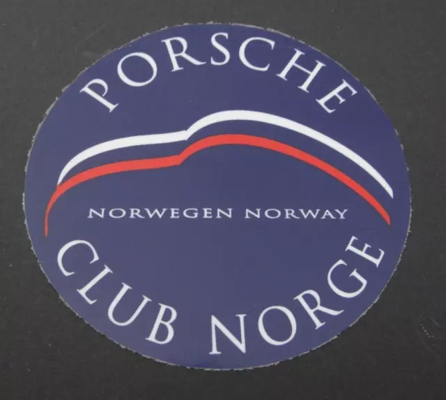 Werbe-Aufkleber Porsche Club Norge Norway Norwegen PCN 80er Plakette