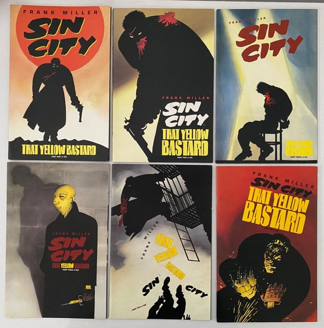 Sin City That Yellow Bastard - 1 2 3 4 5 6 Set - - 1996 Series Frank Miller Sin City That Yellow Bastard - 1 2 3 4 5 6 Set - - 1996 Series Frank Miller
