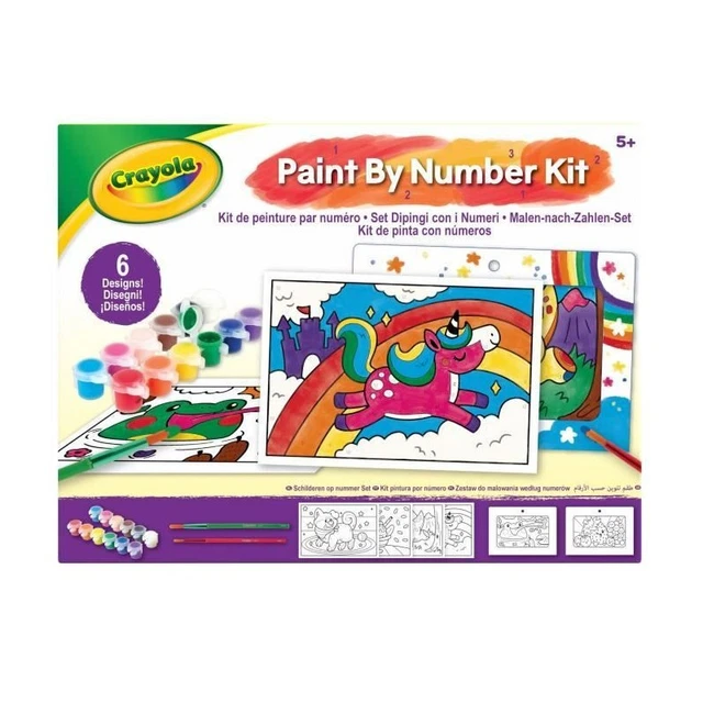 Crayola Kit Peinture Par Numéros Pour Enfants 5+ Ans - Activité Créative Avec Tempera Et Cadres