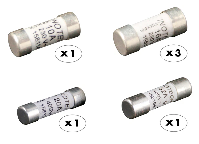 Lot de 6 fusibles mixtes 1x10A 3x 16A 1x20A 1x32A à voyant NF  - Zenitech