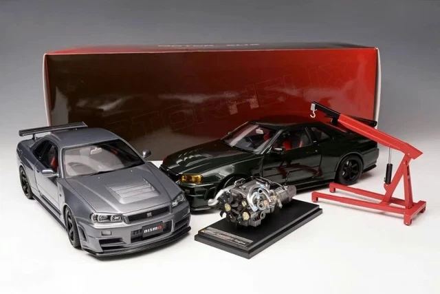 Coffret Kyosho 1/64 Nissan Skyline GT-R R34 Calsonic - édition Limitée 2002 Neuve