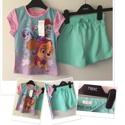 New tags paw patrol baby girls top &new next summer shorts 18-24 months