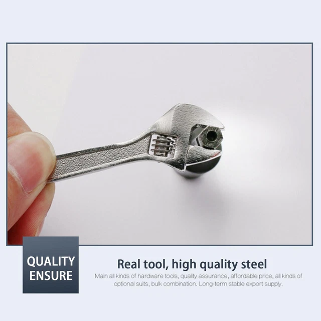 Small Mini Adjustable Spanner Wrench Alloy Steel Hand Spanners Tool 4" D0K8