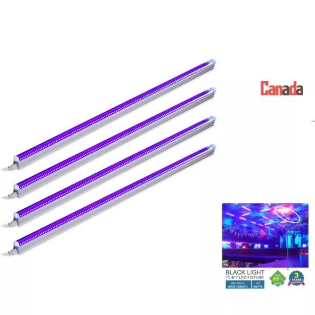 Long-Lasting Black Light Bar - 22W 4ft T5 LED - Ideal for Halloween Decorations