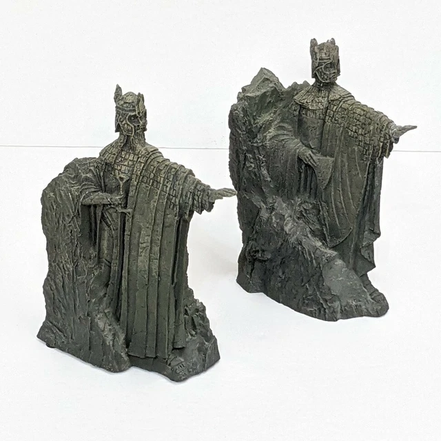LORD OF THE Rings LOTR Argonath Bookends Sideshow Weta 2002 Collection Set Pair EUR 46,18