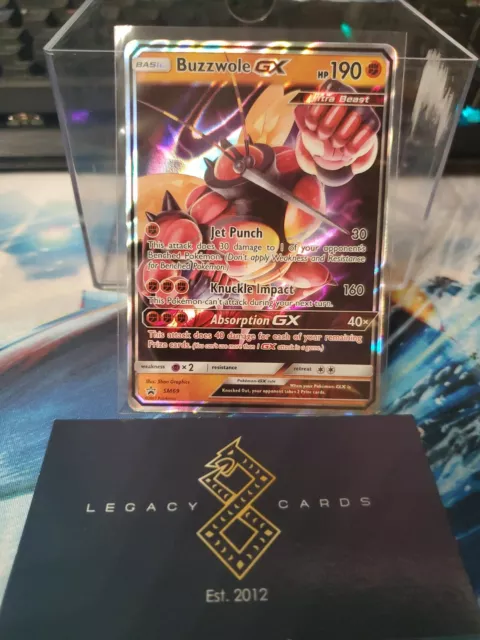 Pokemon - Buzzwole GX SM69 Ultra Beast Card - Holo Foil - Promo