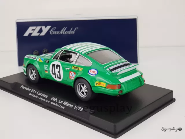 Slot car scalextric fly 88184 A-903 Porsche 911 carrera #43 Rsr 24H. Le Mans '73 3