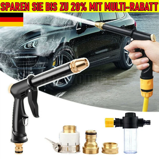Hochdruck Wasserspritzpistole Metall Messing Rasenwaschdüse Auto Gartenschlauch