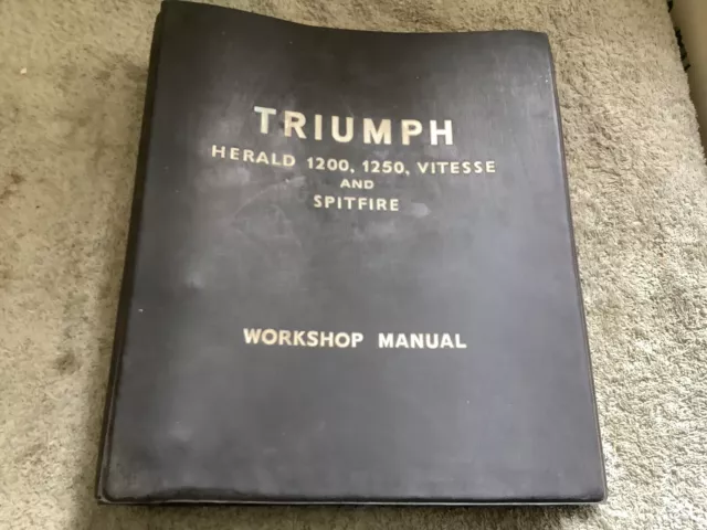 Original Triumph Herald 1200 1250 Vitesse Spitfire Workshop Manual