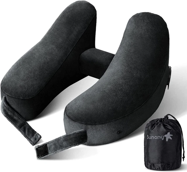 Neck Pillow Travel Inflatable Airplane Comfortably Supports Head Neck Chin