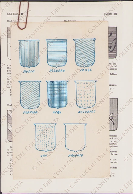 Disegni Stemmi nobiliari Famiglia Baldini Progetti bozzetti Araldica