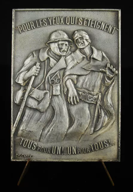 Médaille aux anciens combattants mutilés des yeux 1973 guerre aveugle à V Faivre