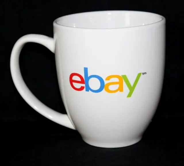 eBay Retro Logo EBAY Seller Protection Cup White 4-1/2" Tall Pristine