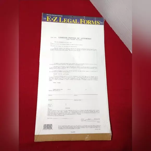 NEW Sealed EZ Legal Forms Limited Power of Attorney Contains 10 forms Form A240