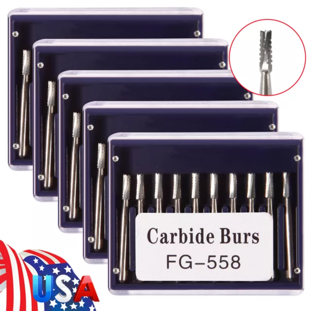 Dental Carbide Burs Tungsten Steel Bur FG # 330 Pear for High Speed Handpiece DS