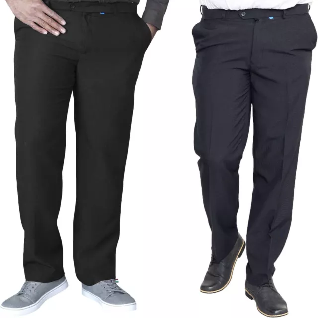 D555 Max Mens Big and Tall King Size Cotton Xtenda Waist Trousers Pants