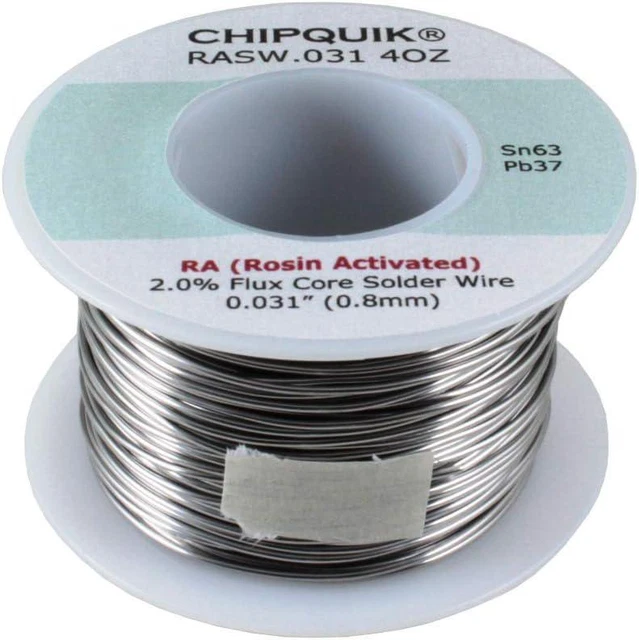 Chip Quik RASW.031 4OZ Solder Wire 63/37 Tin/Lead Rosin Activated .031 4oz