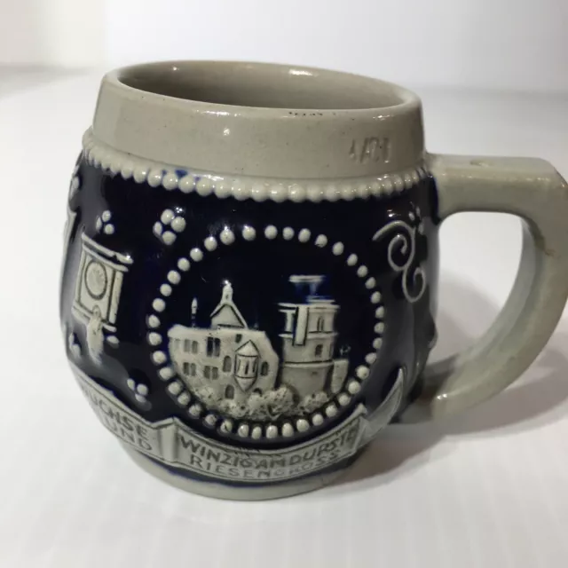 Heidelberger Schloss Castle Perkeo German Beer Stein Mug Pottery Travel Souvenir