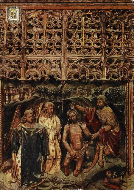 Postal Madrid. Monasterio de El Paular. Retablo gótico No. 22