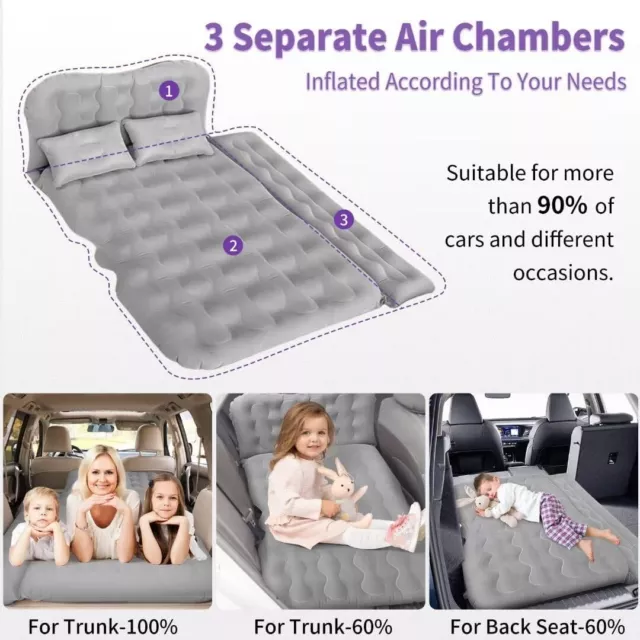 SUV Air Mattress - Thickened and Double Car Air Mattress Sided Flocking Travel I 2