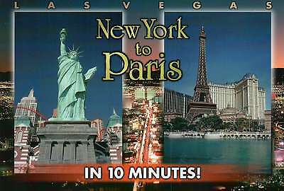 Paris, New York Hotel Casino, Las Vegas Eiffel Tower, Statue of Liberty Postcard