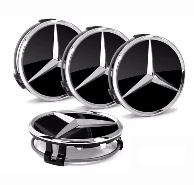 MERCEDES BENZ GENUINE Wheel Center Caps 75Mm Set Of 4 £29.59 - PicClick UK