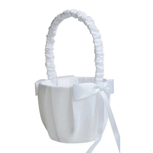 Romantico fiocco bianco raso matrimonio cerimonia festa gianella cor X8U8