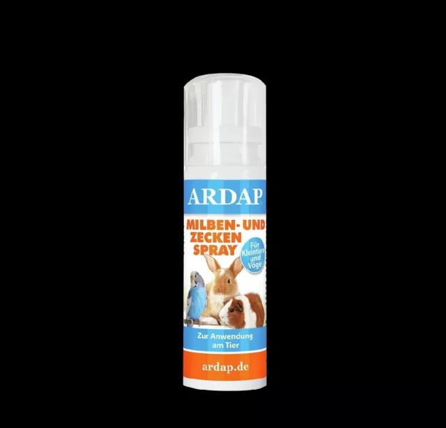 Ardap Milben- und Zeckenspray für Kleintiere und Vögel 100 ml Flöhe Läuse Abwehr