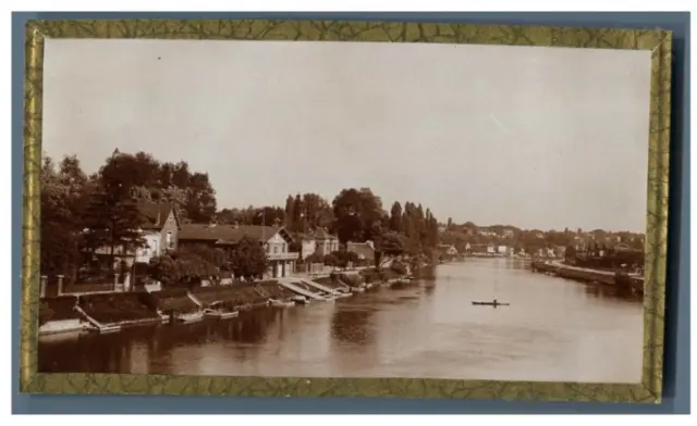 France, L&#039;Ile Fanac, le coteau de Nogent sur Marne  Vintage silver print