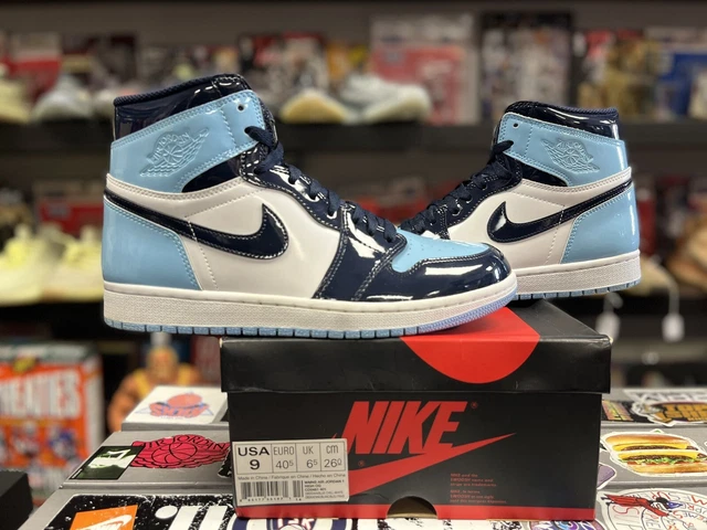 nike air jordan retro 1 blue chill size 9W/7.5M vintage VTG authentic rare used nike air jordan retro 1 blue chill size 9W/7.5M vintage VTG authentic rare used