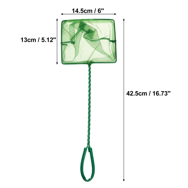 1Pcs Aquarium Fish Net Fish Tank Accessories Small Fish Fine Net Green 6'' 5