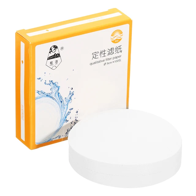 100Pcs 9cm Qualitative Filter Paper Circles, Fast Speed Round Lab Paper
