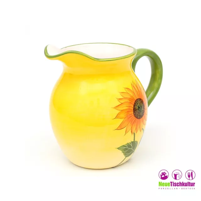 Keramik Milchkrug Sonnenblume Saftkrug, Wasserkaraffe neuetischkultur 2