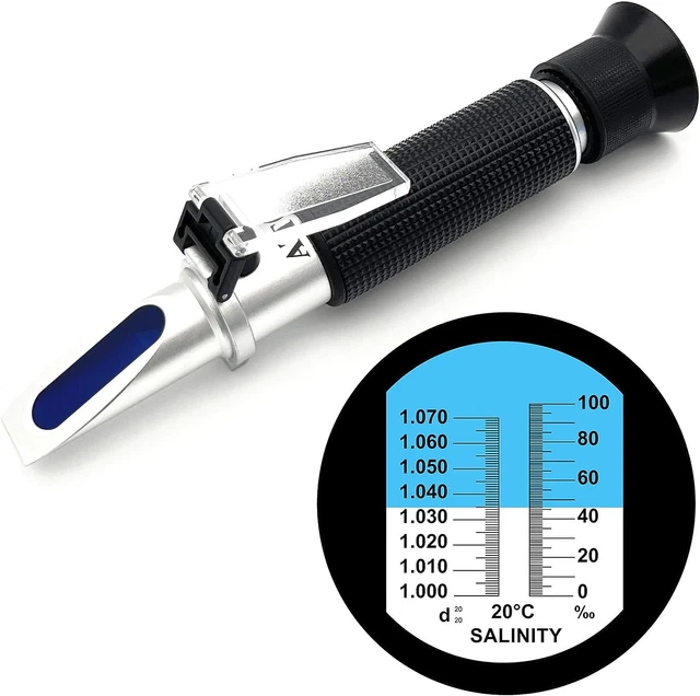 Hallocool Salinity Refractometer for Aquarium Saltwater Seawater Marine Fishkeep