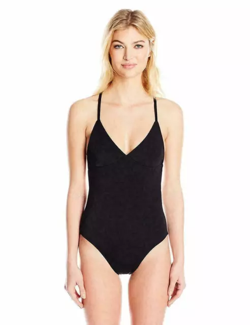 Kamalikulture By Norma Kamali L8223 Women's Black Slip Mio One Piece Size Small