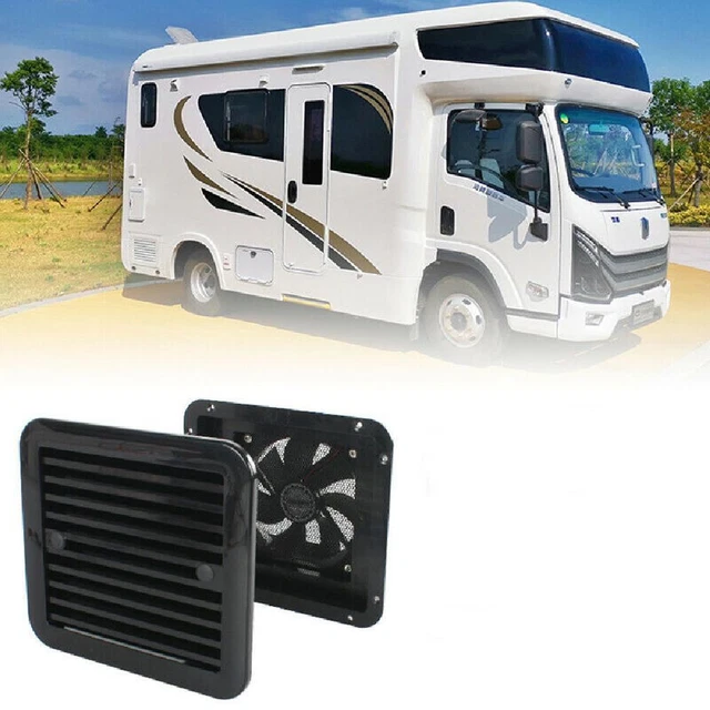 1XSide Air Outlet Ventilation Exhaust Fan Fridge Vent Fan For RV Trailer Caravan