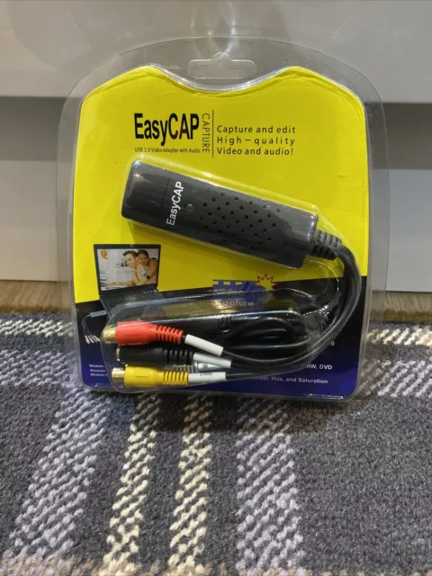 New Sealed Easy Cap Usb 2.0 Video Adapter With Audio Capture And Edit Model Dc60