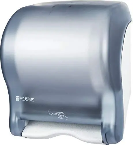 San Jamar Electronic Free Paper Towel Dispenser for Standard, Arctic Blue