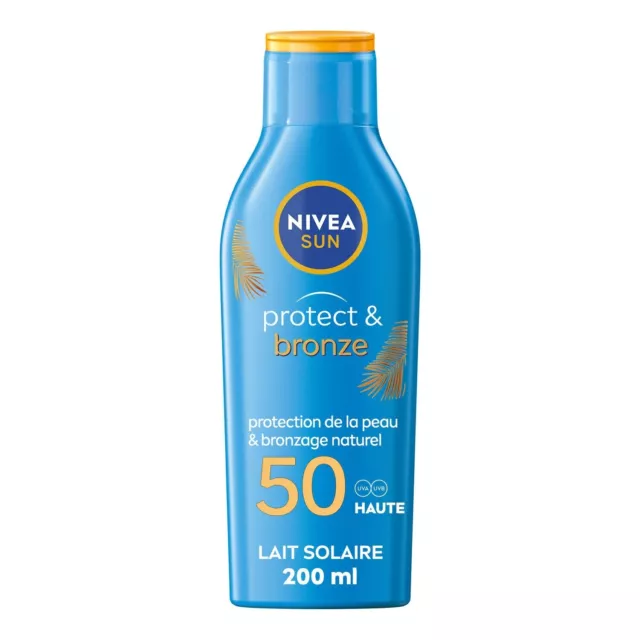 Nivea Sun Crème De Protection Solaire Lait - Pps 50 Protect & Bronze 200Ml