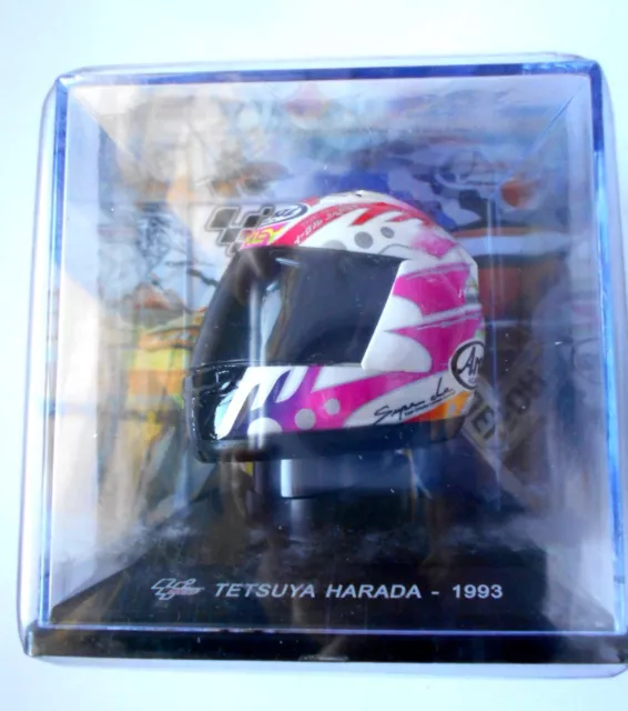 Casques Moto Gp -tetsuya Harada - 1993 Échelle 1/5 (Vitrine Endommagée )[