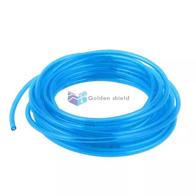 Tubo de manguera de poliuretano de aire gas combustible 8 mm OD 5 mm ID 9M 30 pies azul transparente #