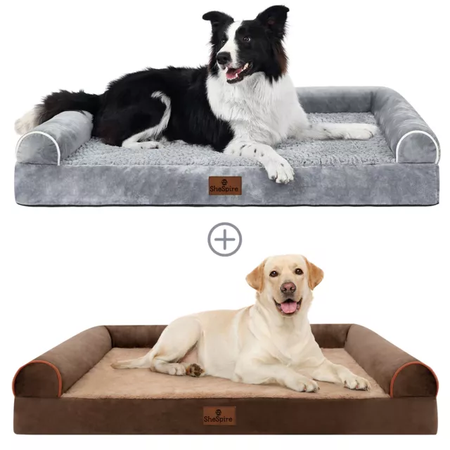SheSpire Orthopedic Dog Bed Pet Sofa with Nonslip Removable Cover for Large Dogs