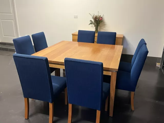 8 Seat Dining Set - Table, Chairs, Buffet/Console/Side Table - Tasmanian Oak 2