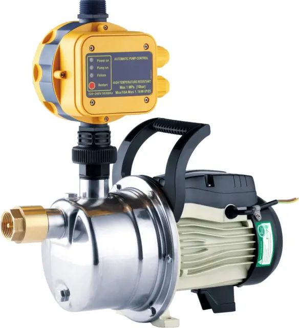 Water Pressure Booster Pump 110V Inline Water Transfer Pump Automatic Self Primi